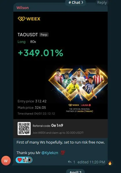 Member result capture from the Kyzen private channel